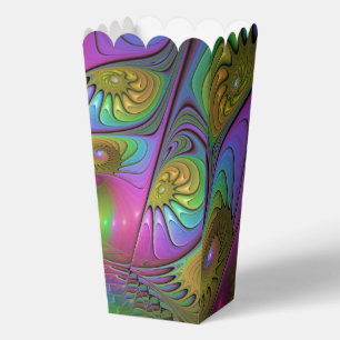 Die farbenfrohe leuchtende trippy abstrakte Frakta Geschenkschachtel