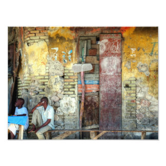 Die farbenfrohe Mauer Fotodruck