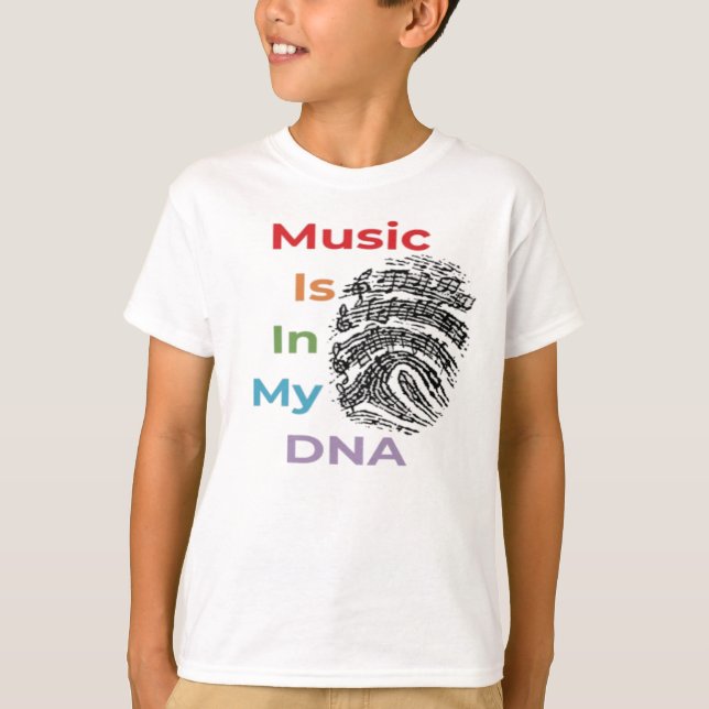 Die farbenfrohe Musik ist in meinen DNS-Musiknoten T-Shirt (Vorderseite)