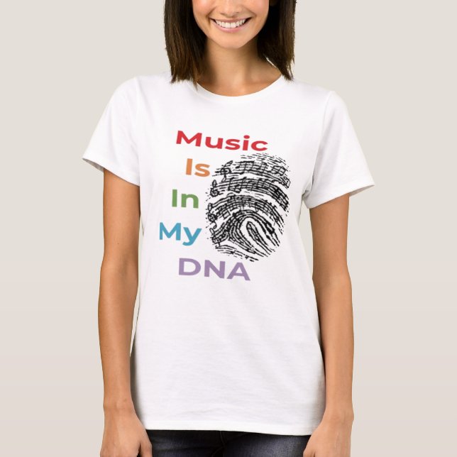 Die farbenfrohe Musik ist in meinen DNS-Musiknoten T-Shirt (Vorderseite)