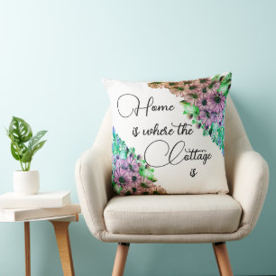 Die farbenfrohe Zuhause ist der Ort, an dem die Hü Kissen