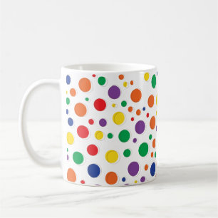 Die farbige Polka-Punkt-Tasse Kaffeetasse