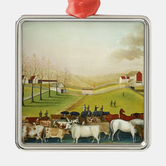 Die Farm Cornell (Landschaft Pennsylvania) Ornament Aus Metall (Vorne)