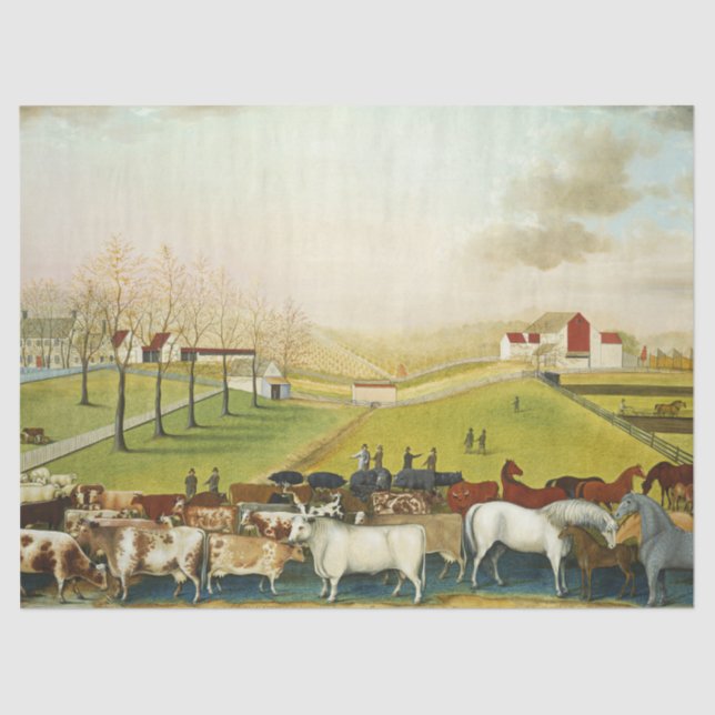 Die Farm Cornell (Landschaft Pennsylvania) Seidenpapier (Vorderseite)