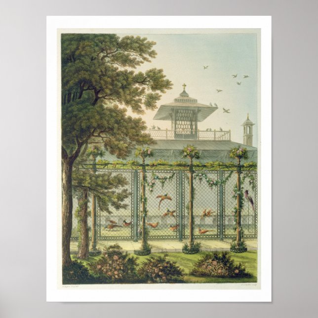 Die Fasanterie, eingraviert von Joseph Constantine Poster (Vorne)