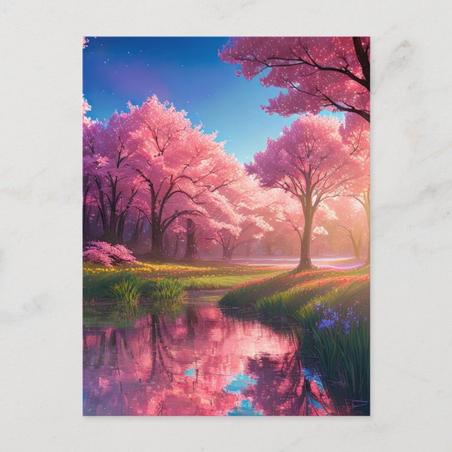 Die Faszination des Flussarm Postkarte (Vorderseite)