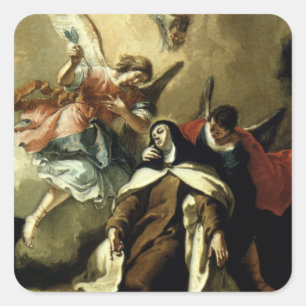 Die Faszination St. Therese - Fontebasso Quadratischer Aufkleber