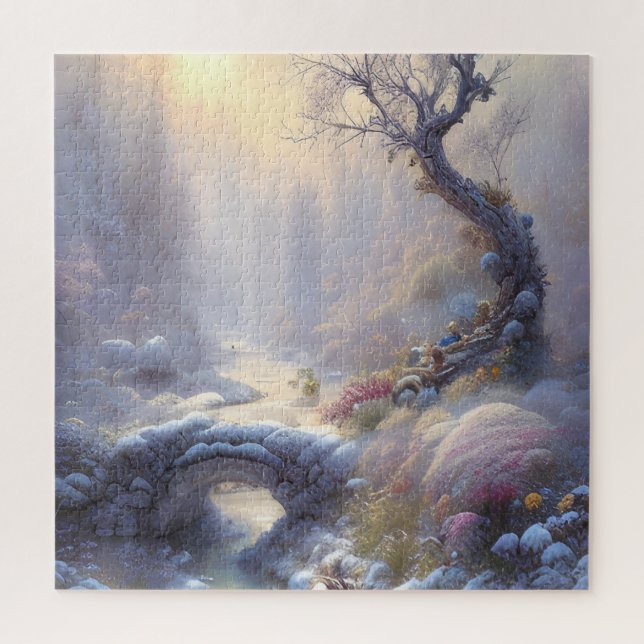 Die faszinierende Winterwelt Wunderland Landschaft Puzzle (Vertikal)