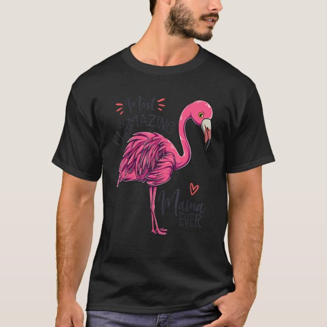 Die faszinierendste Mama je Mama Flamingo Mutter T-Shirt (Vorderseite)