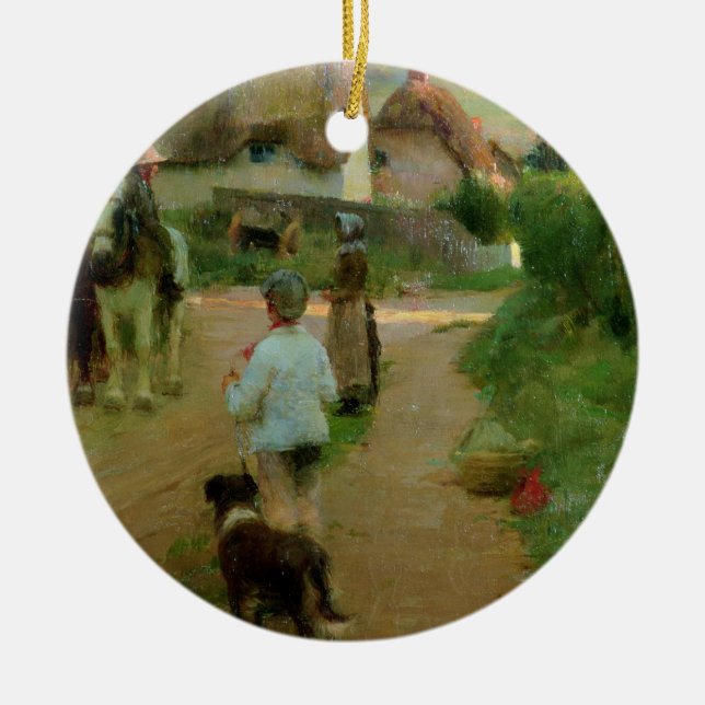 Die Faulenzer, 1888 (Öl auf Leinwand) Keramikornament (Vorne)