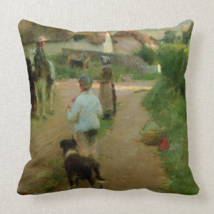 Die Faulenzer, 1888 (Öl auf Leinwand) Kissen