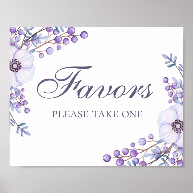 Die Favoriten nehmen eins. Violette Blumen Poster (Vorne)