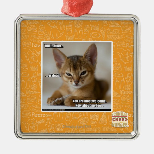 Die Feder ist tot Ornament Aus Metall (Vorne)