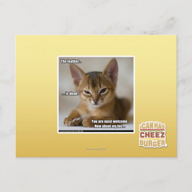 Die Feder ist tot. Postkarte (Vorderseite)