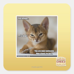 Die Feder ist tot. Quadratischer Aufkleber