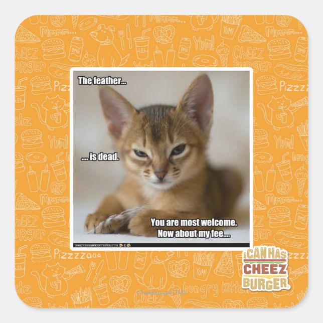 Die Feder ist tot Quadratischer Aufkleber (Vorderseite)