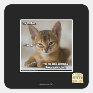 Die Feder ist tot. Quadratischer Aufkleber