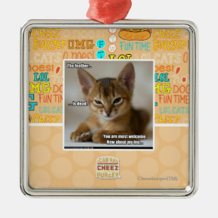 Die Feder ist tot Silbernes Ornament