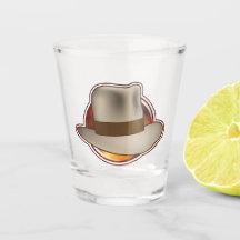 Die Fedora-Chroniken Feuer-Logo-Shotgläser