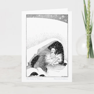 Die Fee in Winter-Karte 1 Feiertagskarte