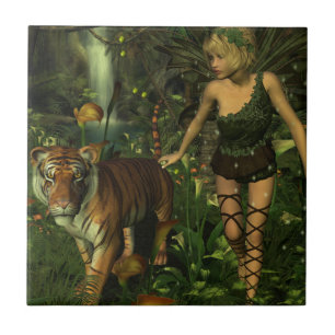 Die Fee und der Tiger Fliese