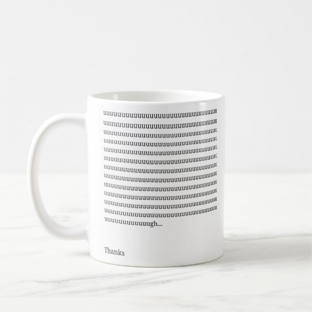 Die Feed-back-Tasse Kaffeetasse (Links)