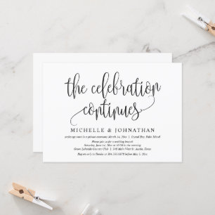 Die Feier geht weiter, das Party der Hochzeit Einladung