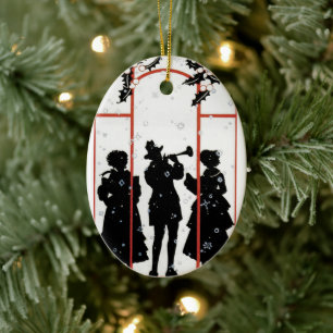 Die Feiertagsmusiker Keramikornament