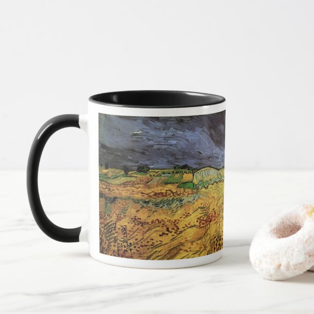 Die Felder von Vincent van Gogh Tasse (Mit Donut)