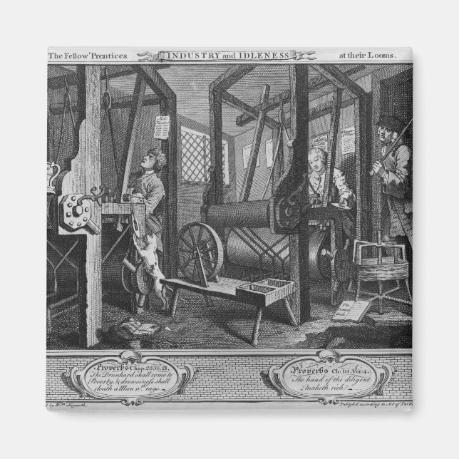 Die Fellow 'Prentices an ihren Looms Magnet (Vorne)