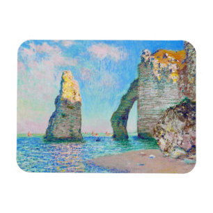 Die Felsen-Nadel und das Porte d'Aval Claude Monet Magnet