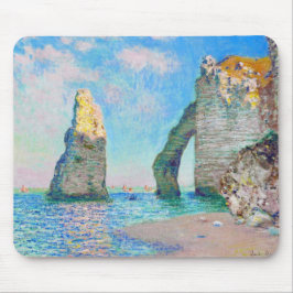 Die Felsennadel und der Porte d'Aval Claude Monet Mousepad