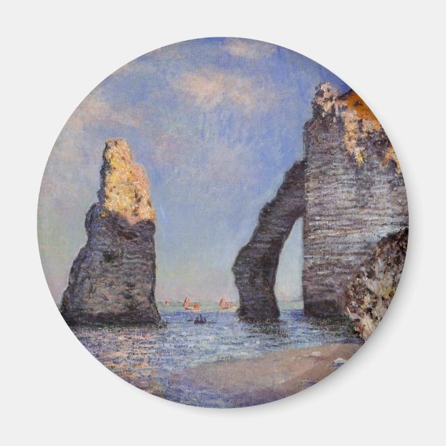 Die Felsennadel und die Porte d'Aval - C. Monet Magnet (Vorne)