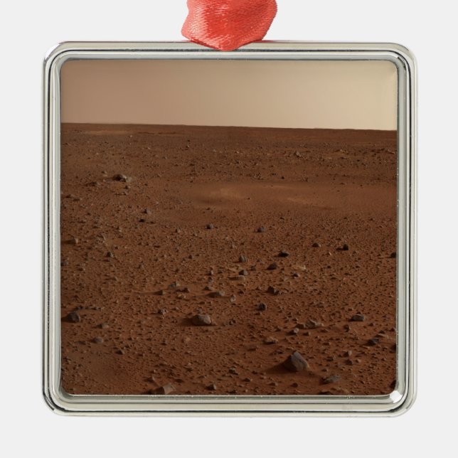 Die felsige Oberfläche der Mars Silbernes Ornament (Vorne)