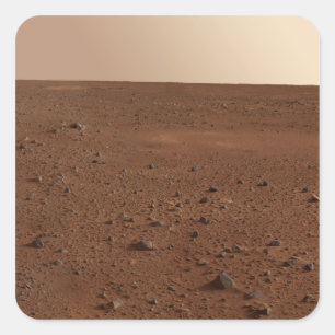 Die felsige Oberfläche von Mars Quadratischer Aufkleber