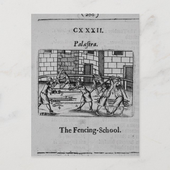 Die Fencing-Schule Postkarte (Vorderseite)