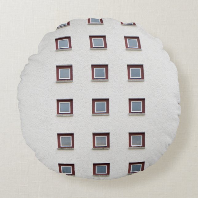 DIE FENSTER RUNDES KISSEN (Vorderseite)