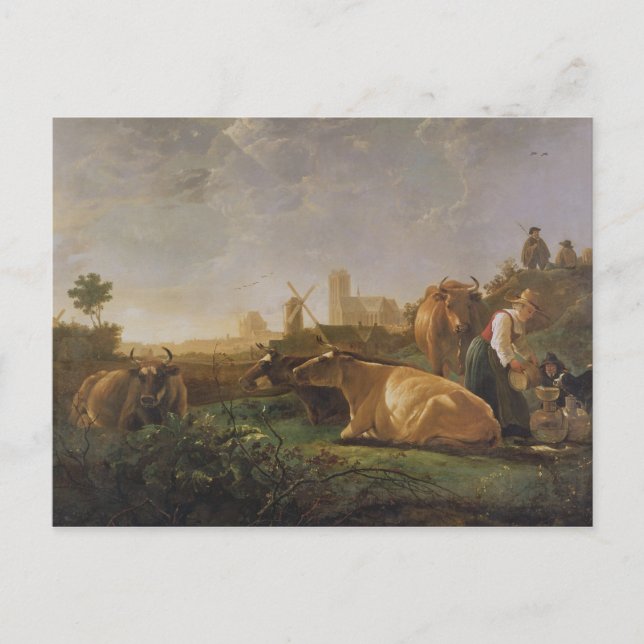 Die Fernsicht auf Dordrecht Postkarte (Vorderseite)