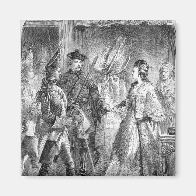 Die Festnahme von Caroline Matilda Magnet (Vorne)