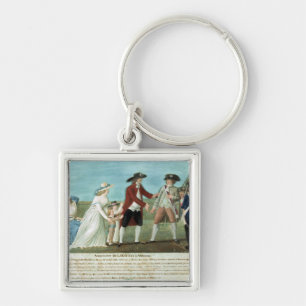 Die Festnahme von Louis XVI und seine Familie Schlüsselanhänger