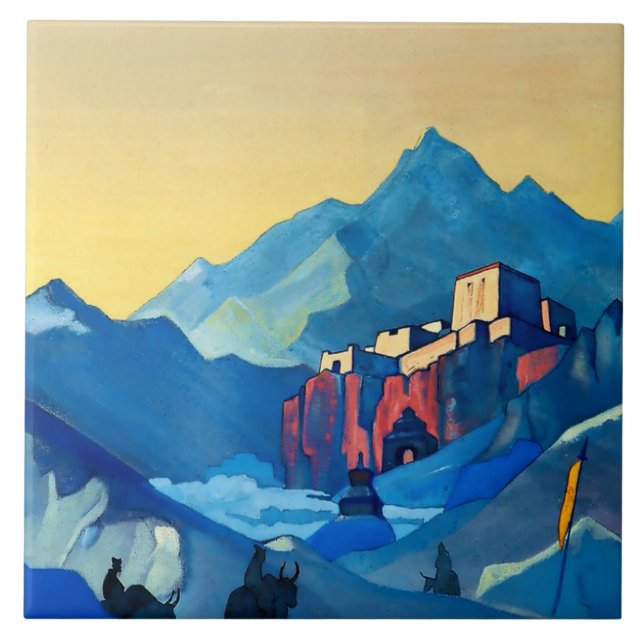 „Die Festung des Geistes“ von Nicholas Roerich Fliese (Vorderseite)