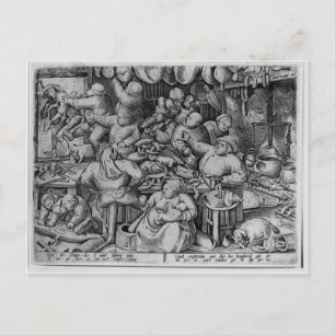 Die fette Küche von Pieter Bruegel der Ältere Postkarte