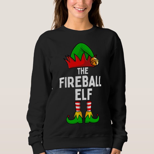 Die Feuerball-Elf Funny Christmas Matching Family Sweatshirt (Vorderseite)