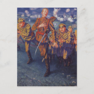 Die Feuerlinie von Kuzma Petrov-Vodkin Postkarte