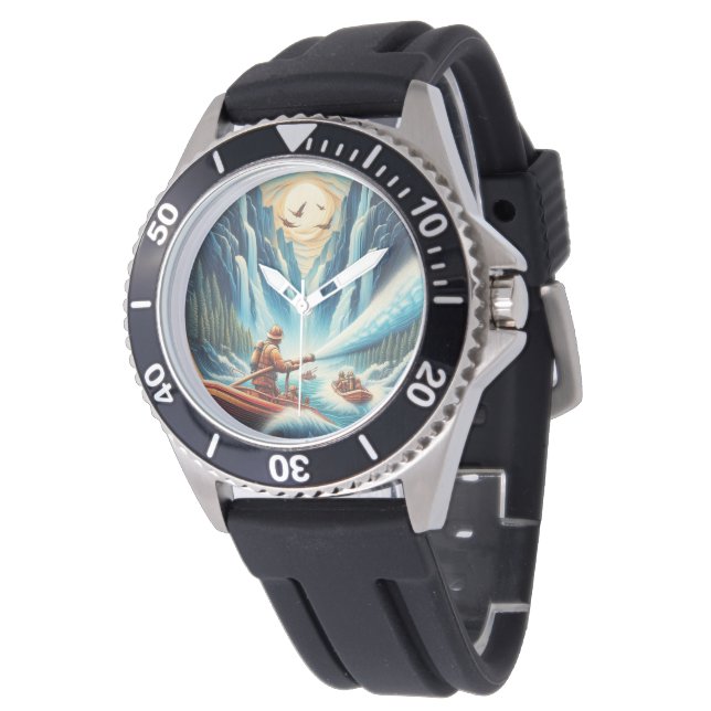 Die Feuerwehrleute verfrachteten sich auf ihr Boot Armbanduhr (Schrägansicht)