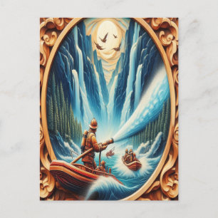 Die Feuerwehrleute verfrachteten sich auf ihr Boot Postkarte