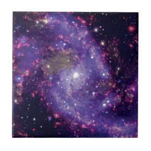 Die Feuerwerksgalaxie Weltraum-Foto Fliese