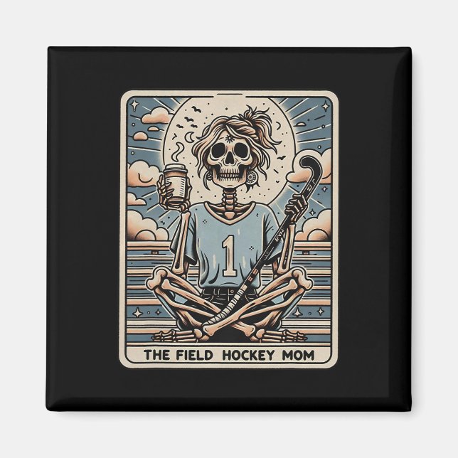 Die Field-Hockey-Mutter-Tarrot-Karte  Magnet (Vorne)