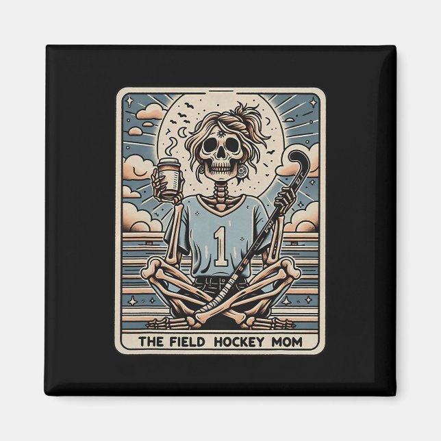 Die Field Hockey Mutter Tarrot Karte Magnet (Vorne)