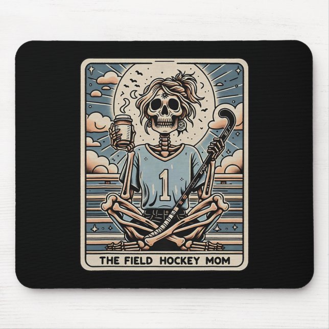 Die Field-Hockey-Mutter-Tarrot-Karte  Mousepad (Vorne)